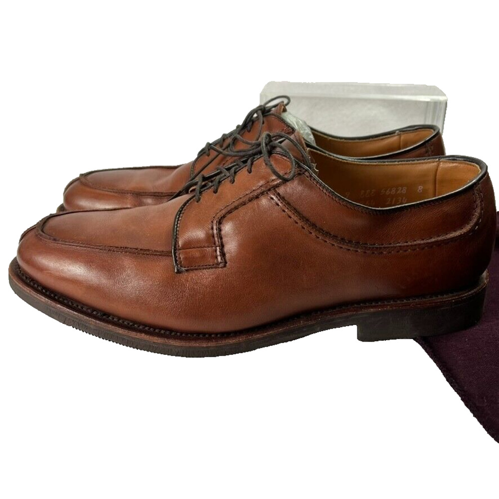 Allen Edmonds Shoes Men's Size 9 Brown Stockbridge Lace Up Oxfords Split Toe